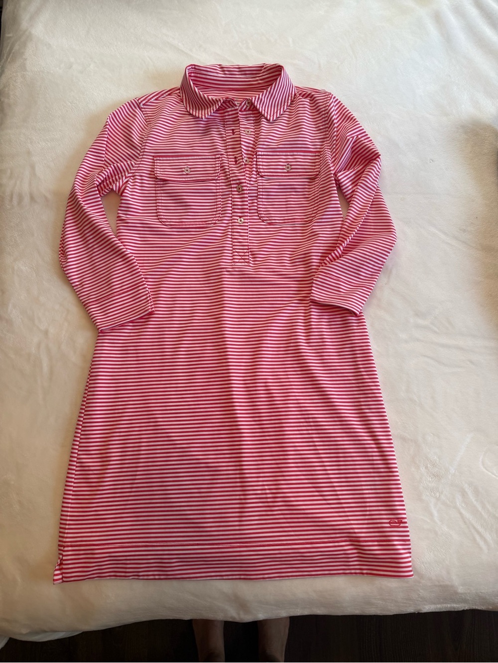 Vineyard Vines Pink & White Striped Polo Dress
